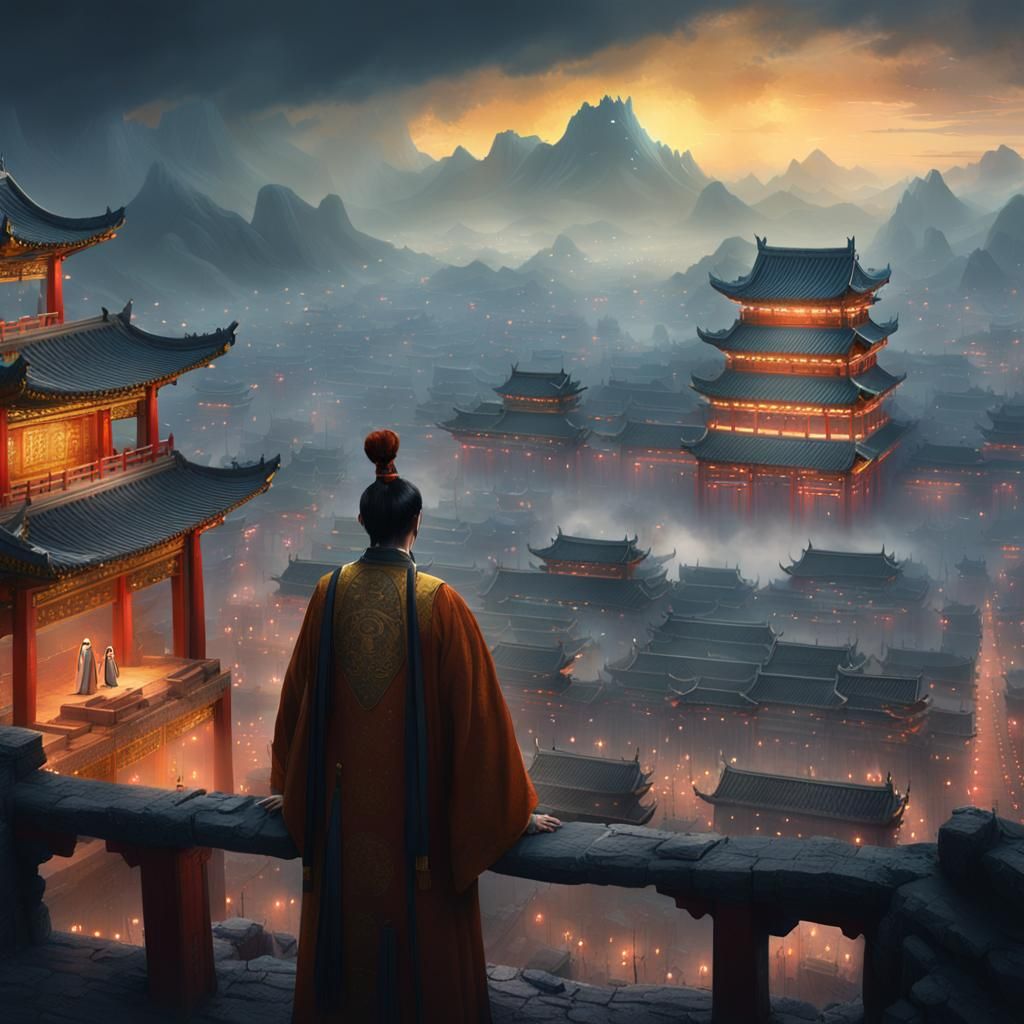 Qin Shi Huang Overlooks His Empire