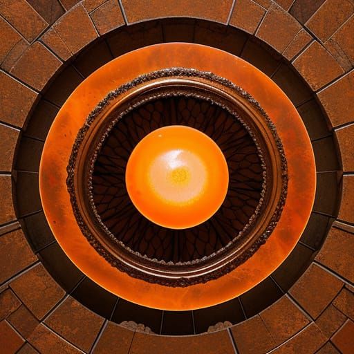 Carnelian Stone with Never-Ending Staircase: Macro Photograp...