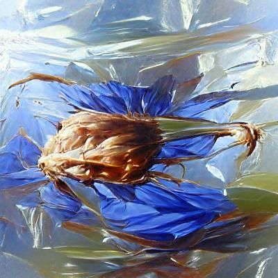 Cornflower Oil Painting in James Gurney Style