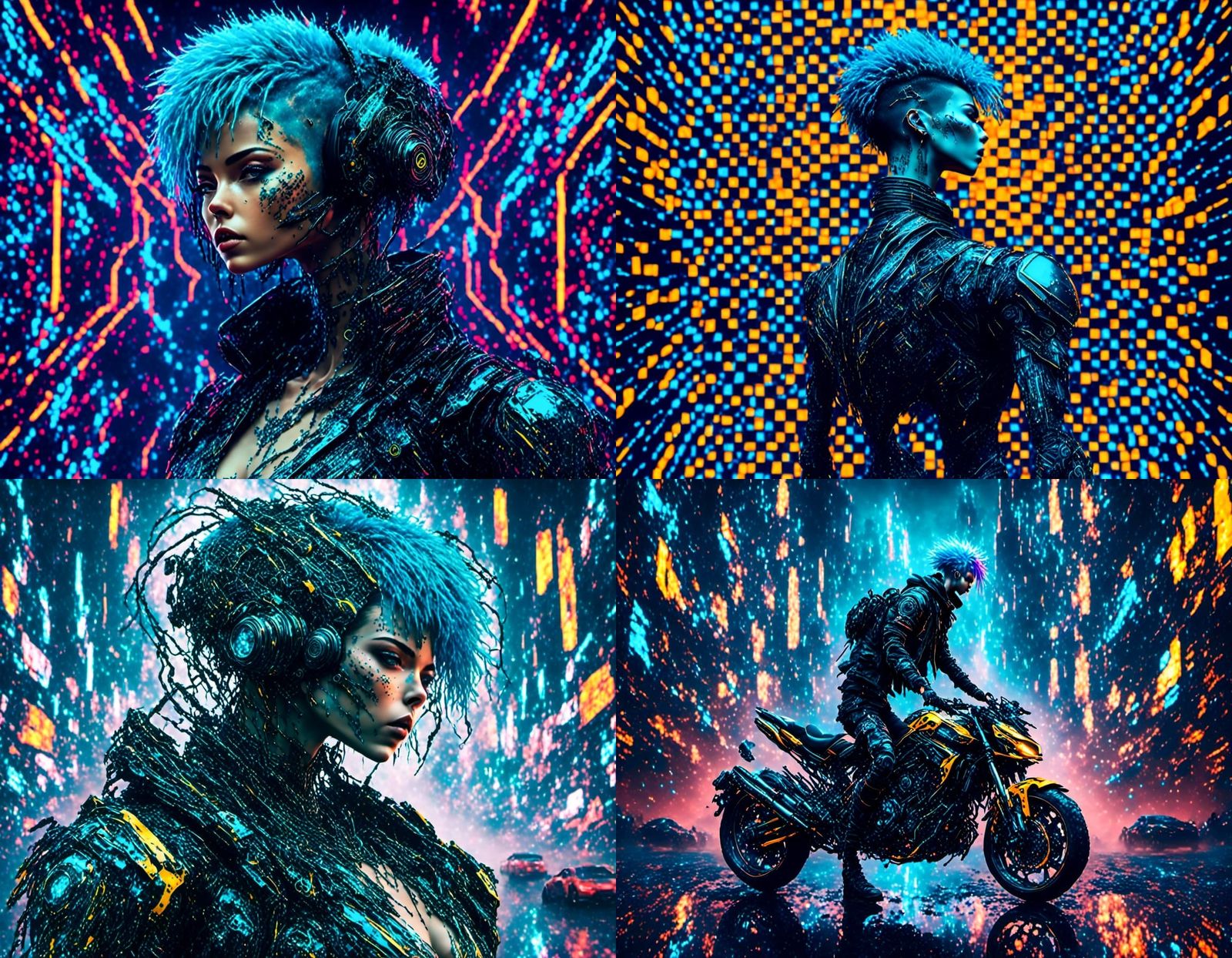 Cyborg Crafts Futuristic Motorcycle in Biopunk Style