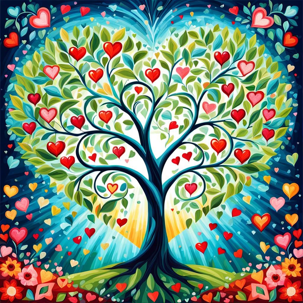 Tree of Life Diamond Painting for Valentine's Day