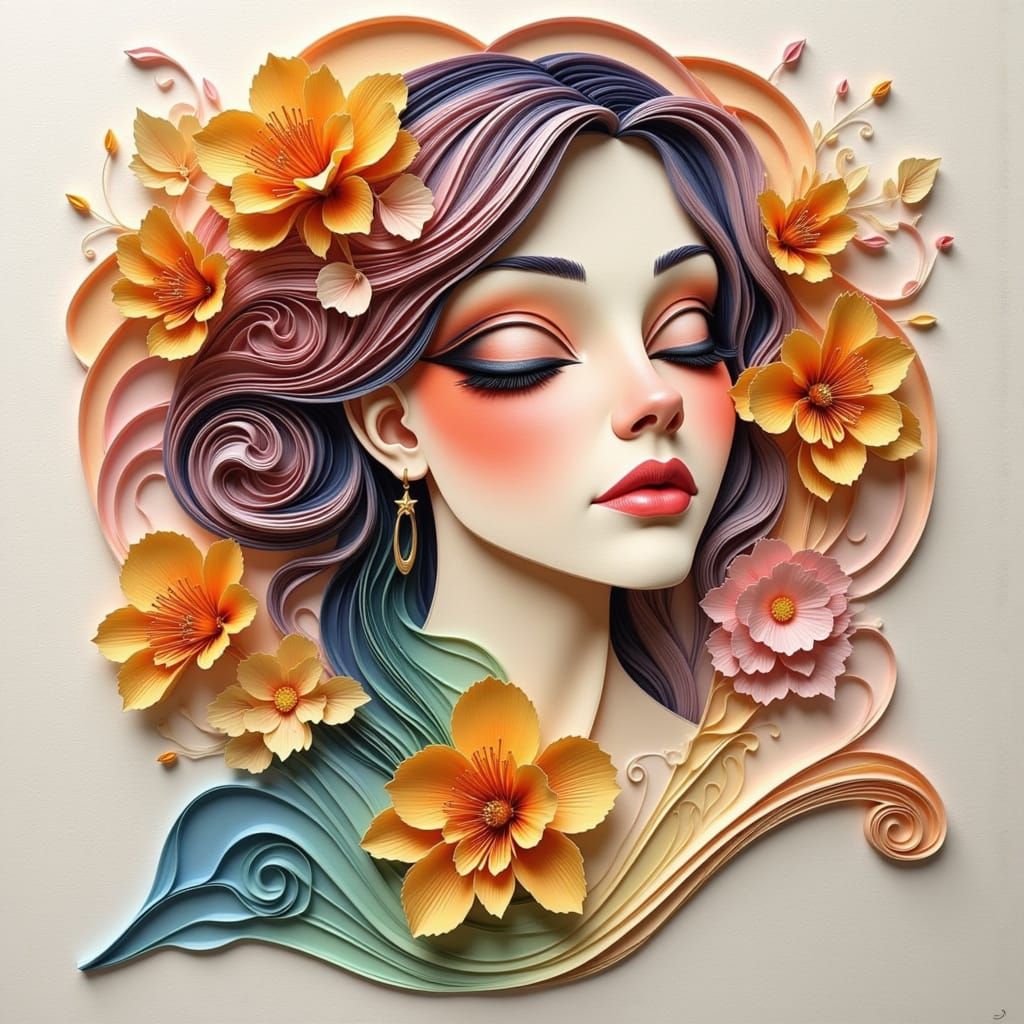 Flowery garden of Botticelli's Venus