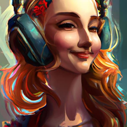 Hyperdetailed Musical Portrait in Art Nouveau Style