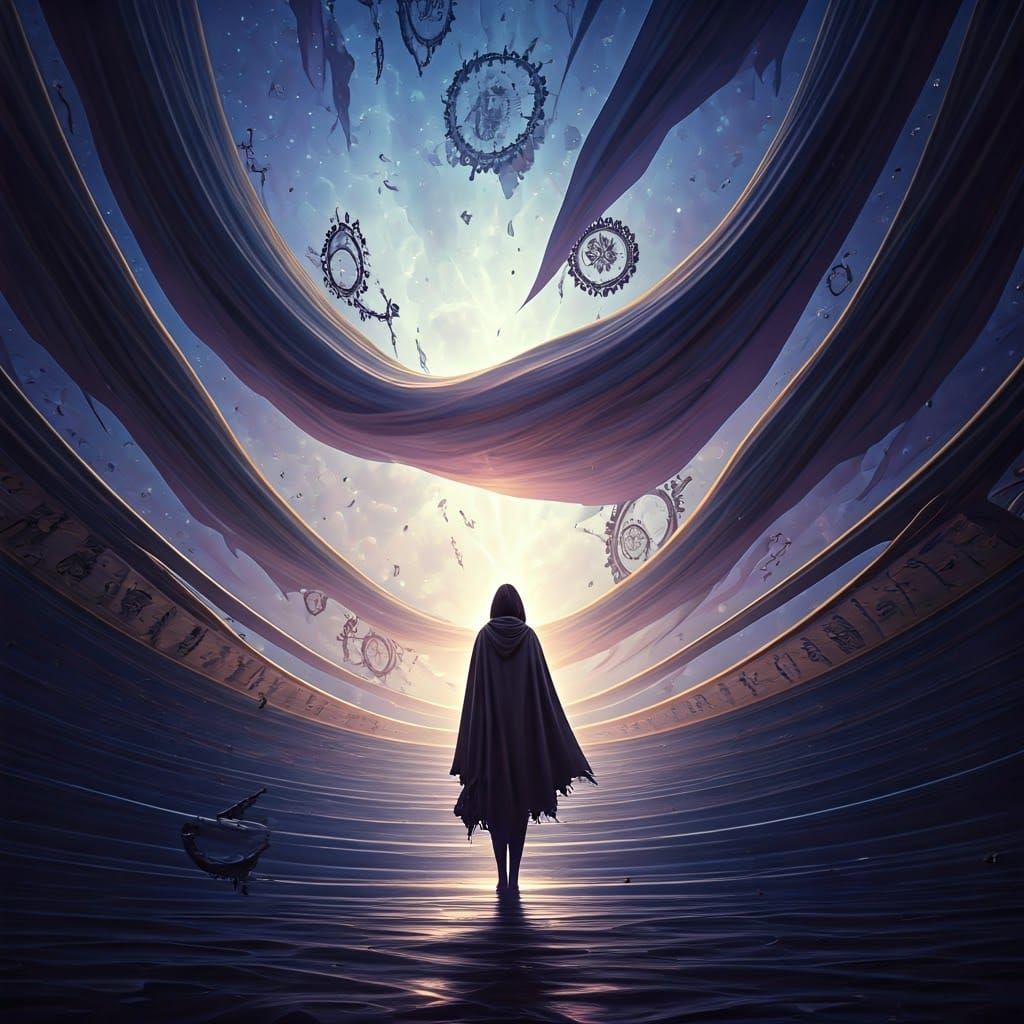 Dreamlike Landscape of Time's Fabric