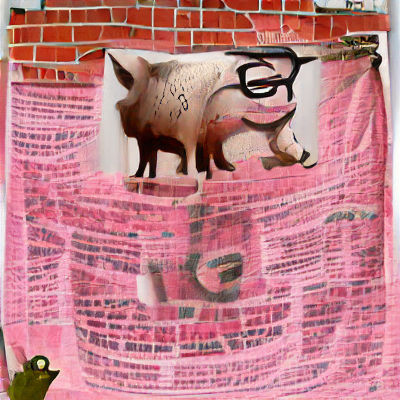 Satirical Pig Leader Promoting Propaganda