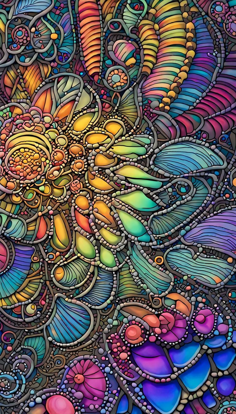 Iridescent Motion Illusion in Neon Colors