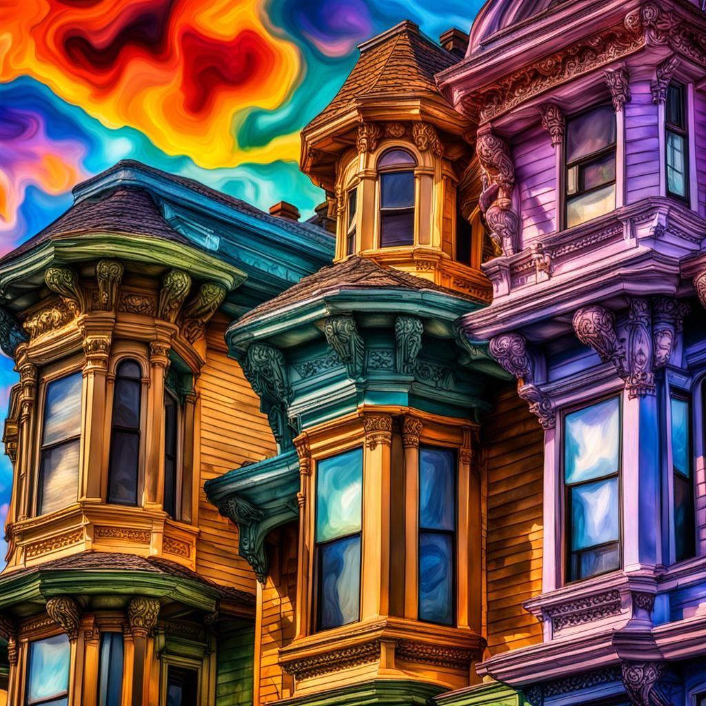 Mammatus Clouds Over Pacific Heights in Alcohol Ink
