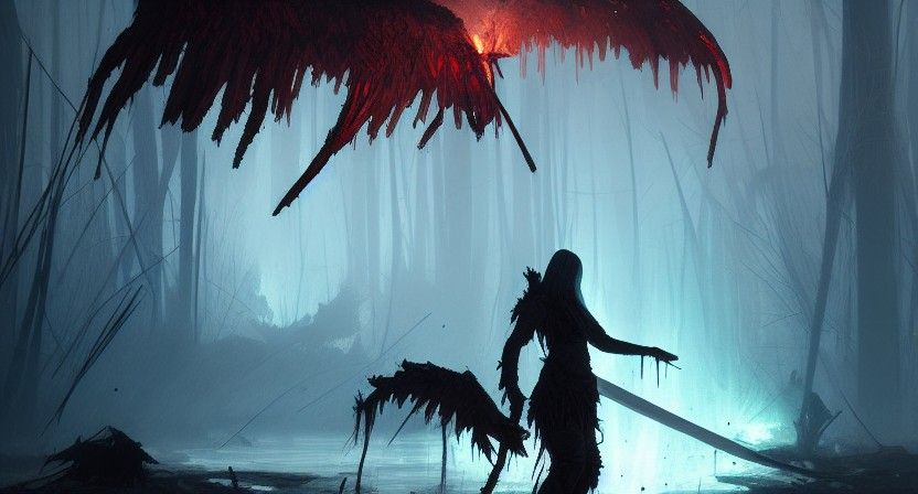 Fallen Angel Ghost in Steaming Swamp