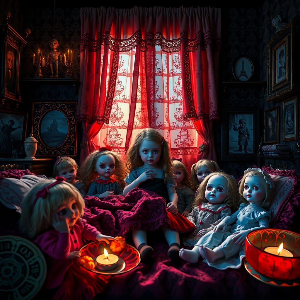 Lots of Cursed,  Evil, and haunted dolls, in a young girl’s ...