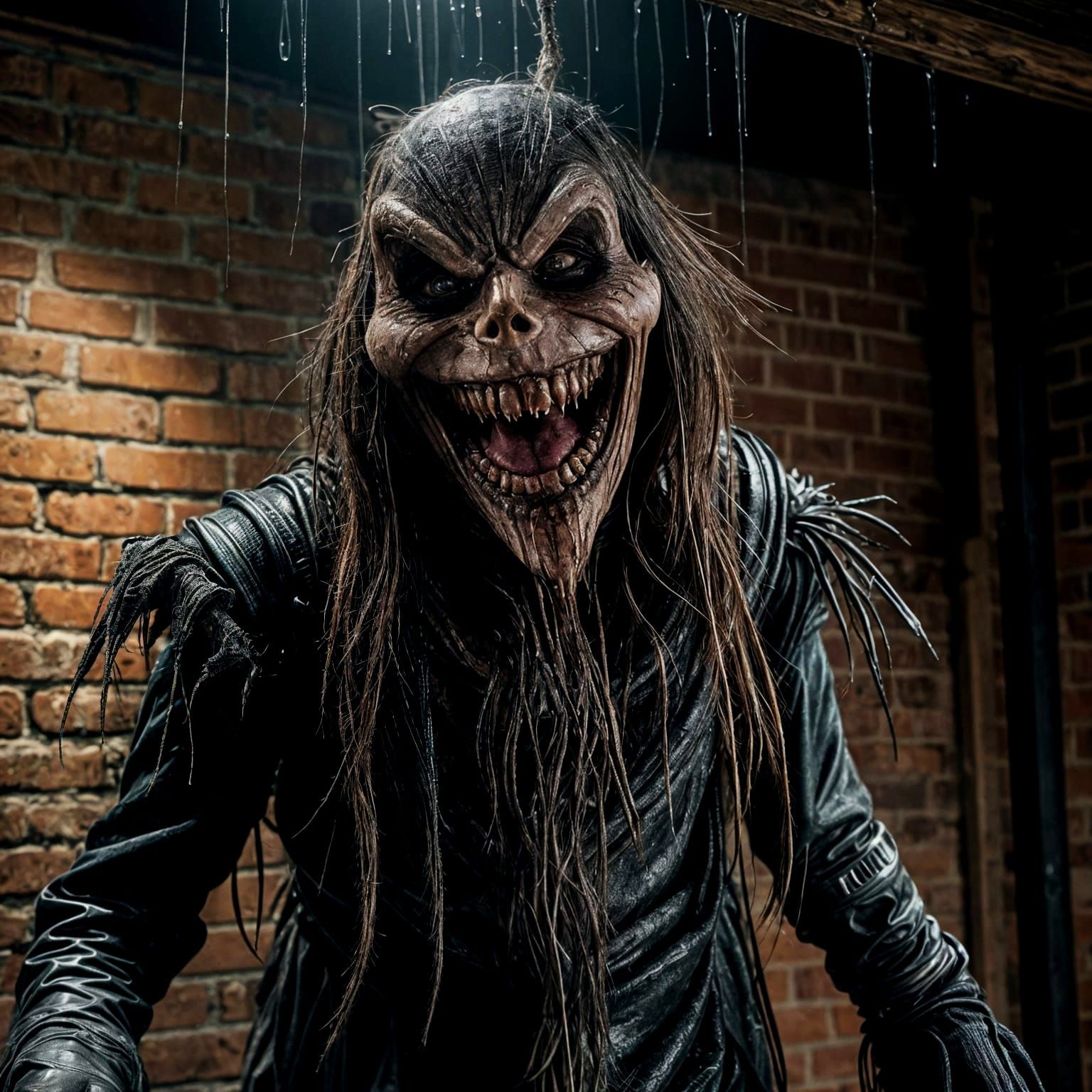 Demonic Scarecrow in Giger-esque Basement