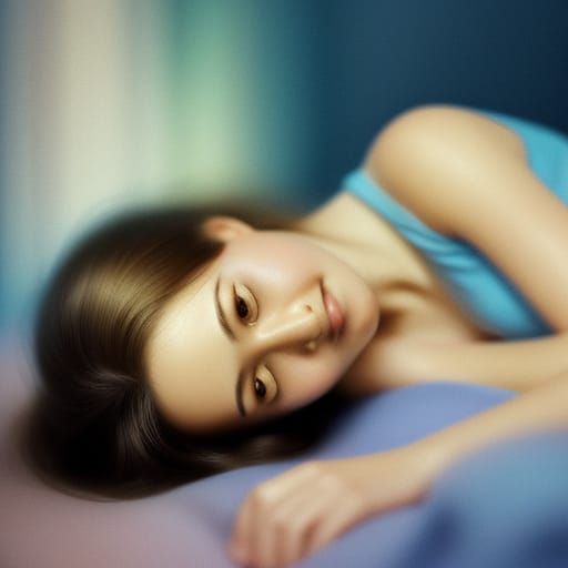 Dreamy Portrait of Woman with Golden Lighting