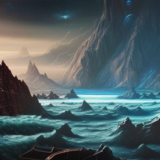 Warhammer 40k Space Marine in Realistic Landscape