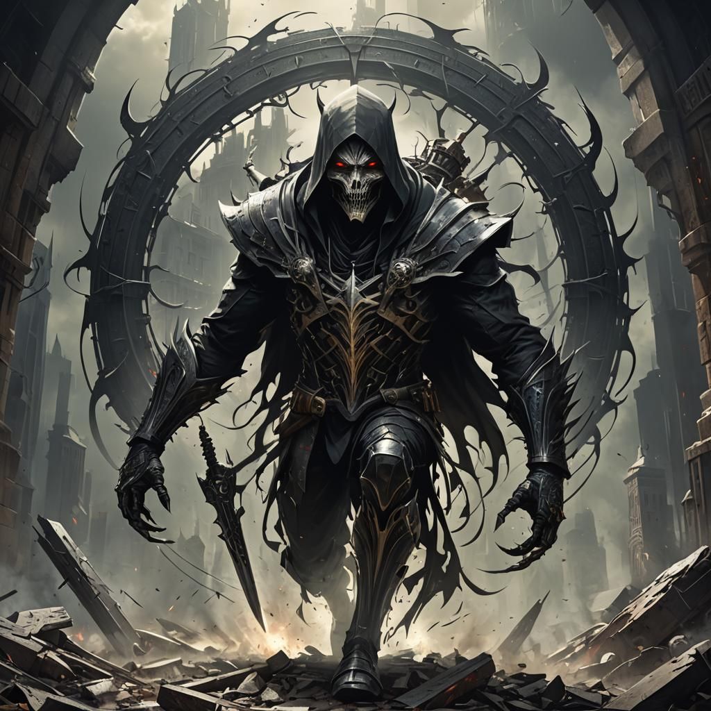 Sinister Figure in Dark Fantasy Style