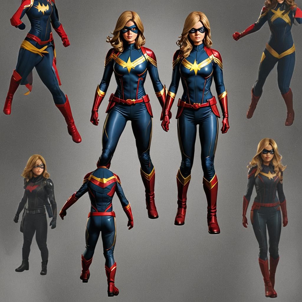 Dynamic Ms. Marvel Suit Illustration