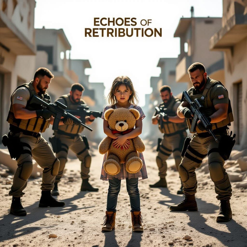 Action Thriller Movie Poster: Girl in Standoff