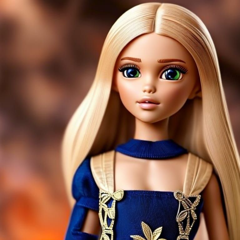 Realistic Dolls with Blond Hair and Brown Skin