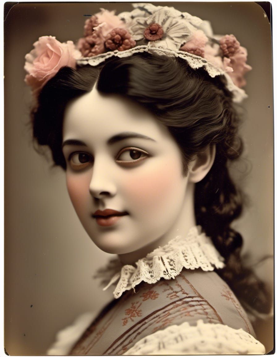 Victorian Portrait of a Beautiful French Woman
