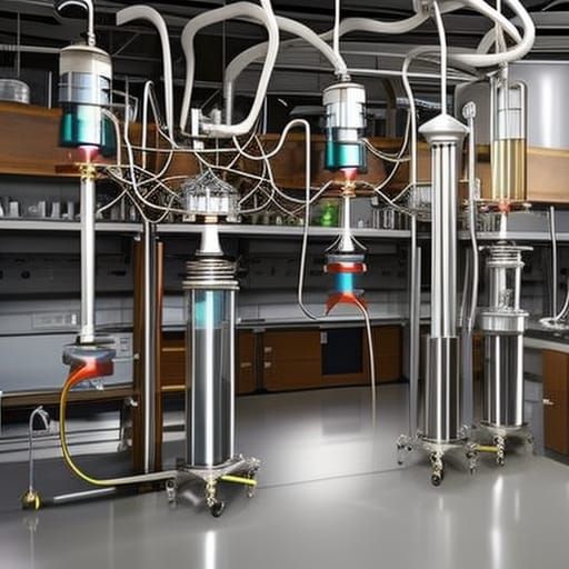 Glamorous Scientist in Elaborate Laboratory, Hyperrealistic ...