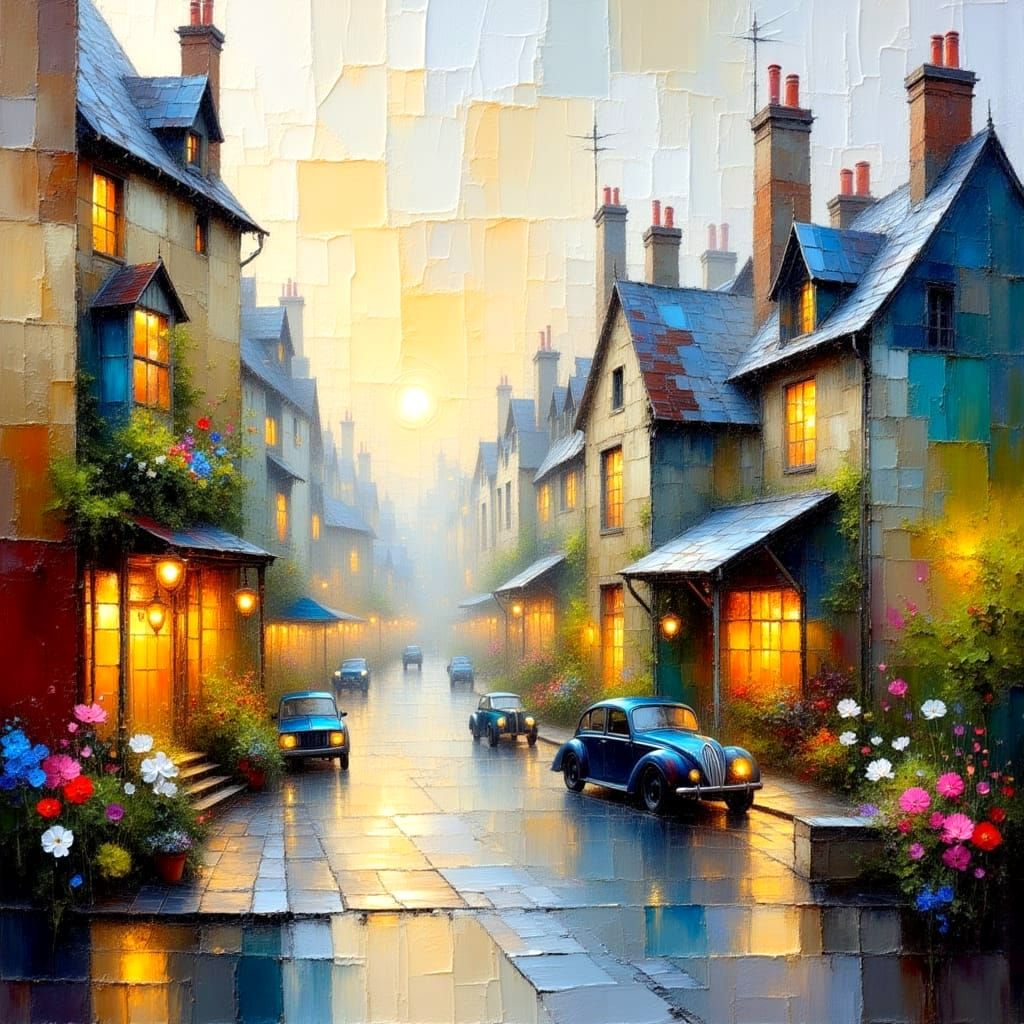 Soft Pastel Hues of a Rainy English Afternoon