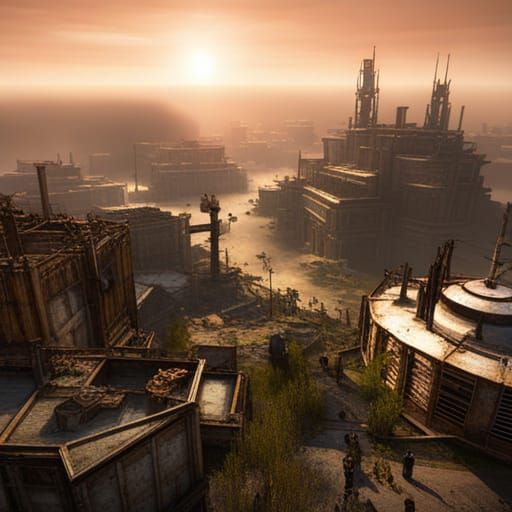 Post-Apocalyptic Scene with Creative and Unique Elements