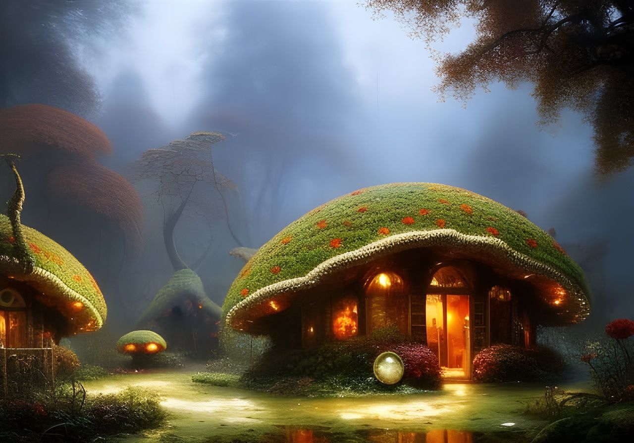 Strange Houses with Gardens on the Roofs