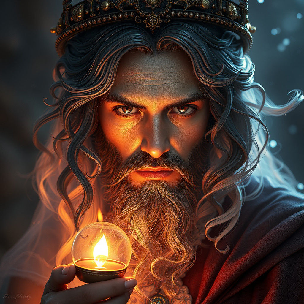 Ethereal Artisan Portrait in Art Nouveau Style