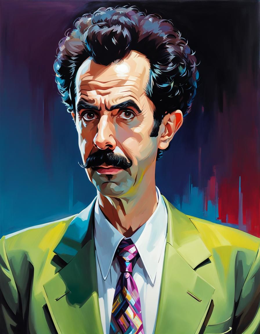 Cinematic Portrait in Kazakhstan, Oil on Canvas