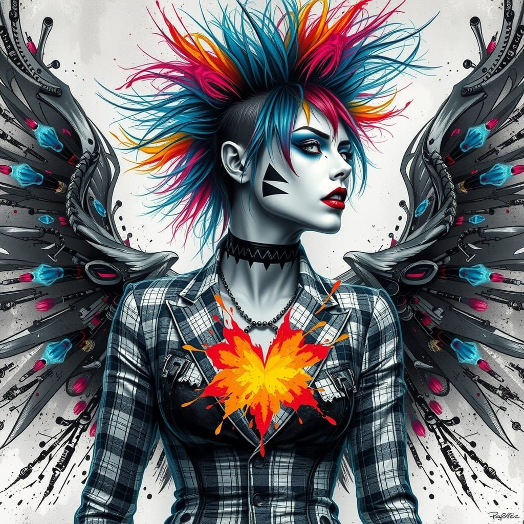 Ink Blot Supervillain Disrupts High Fashion, Punk Surrealism