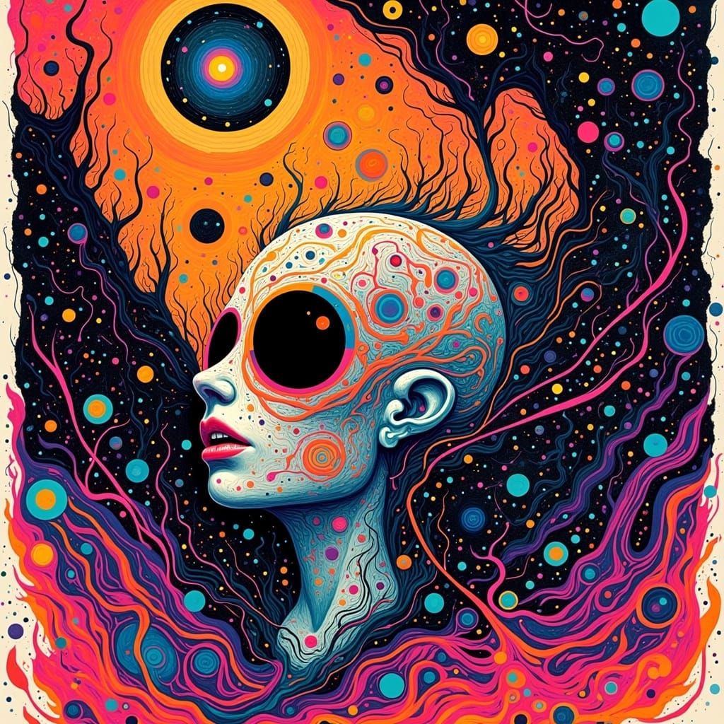 Extra Dimensional Being in Punk Style