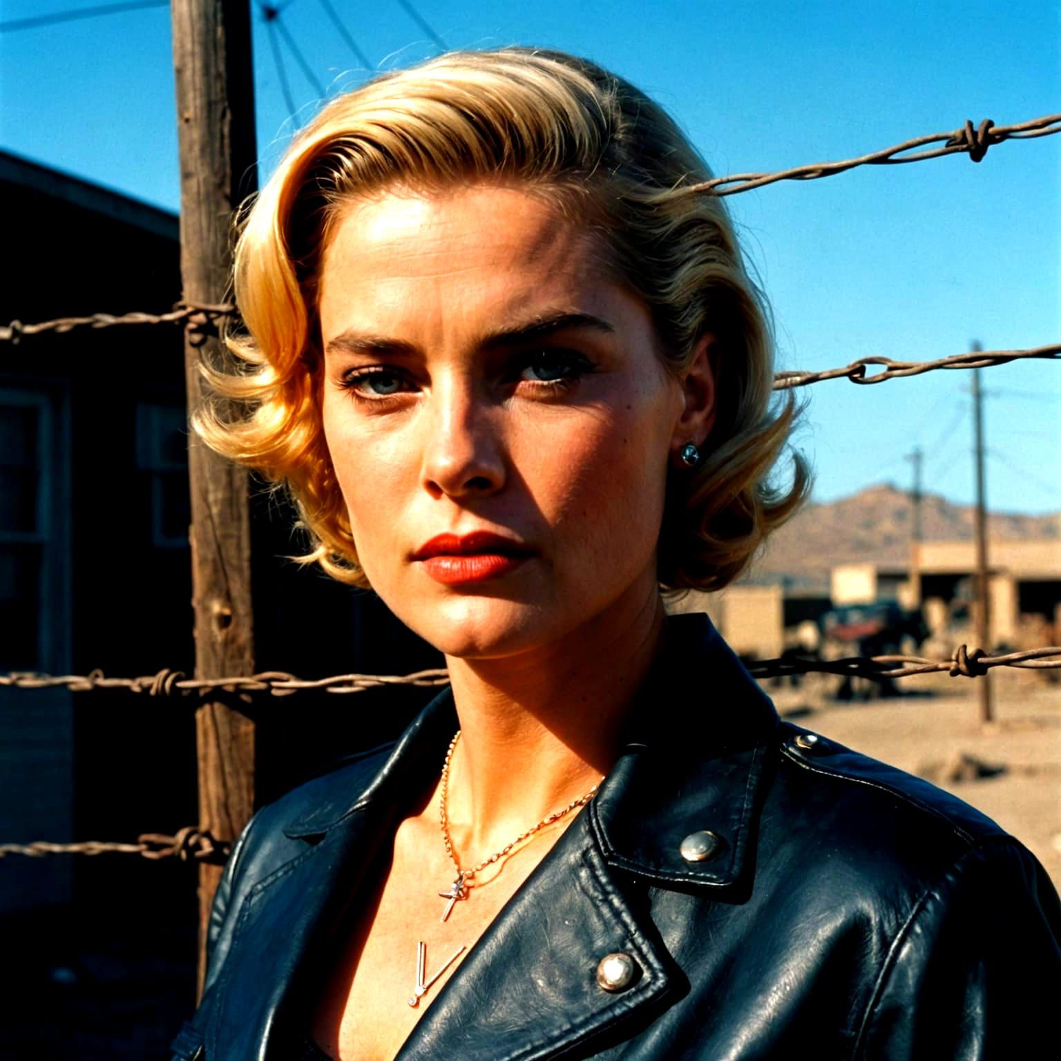 Dramatic Barb Wire Grace Kelly Portrait