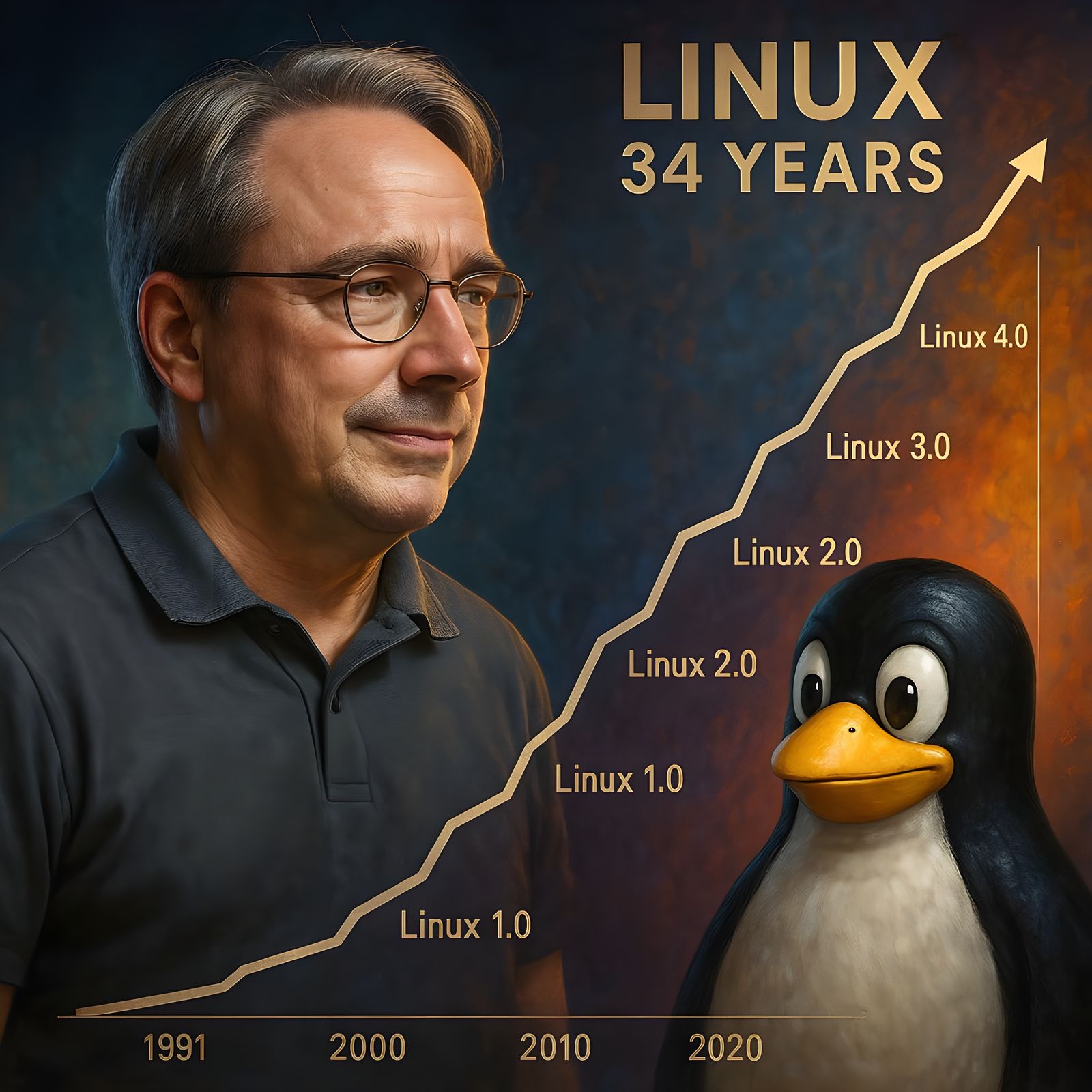 Linux Celebrates 34 Years of Development