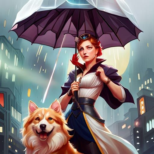 Cats and Dogs Rain From Sky: Hyperdetailed Art