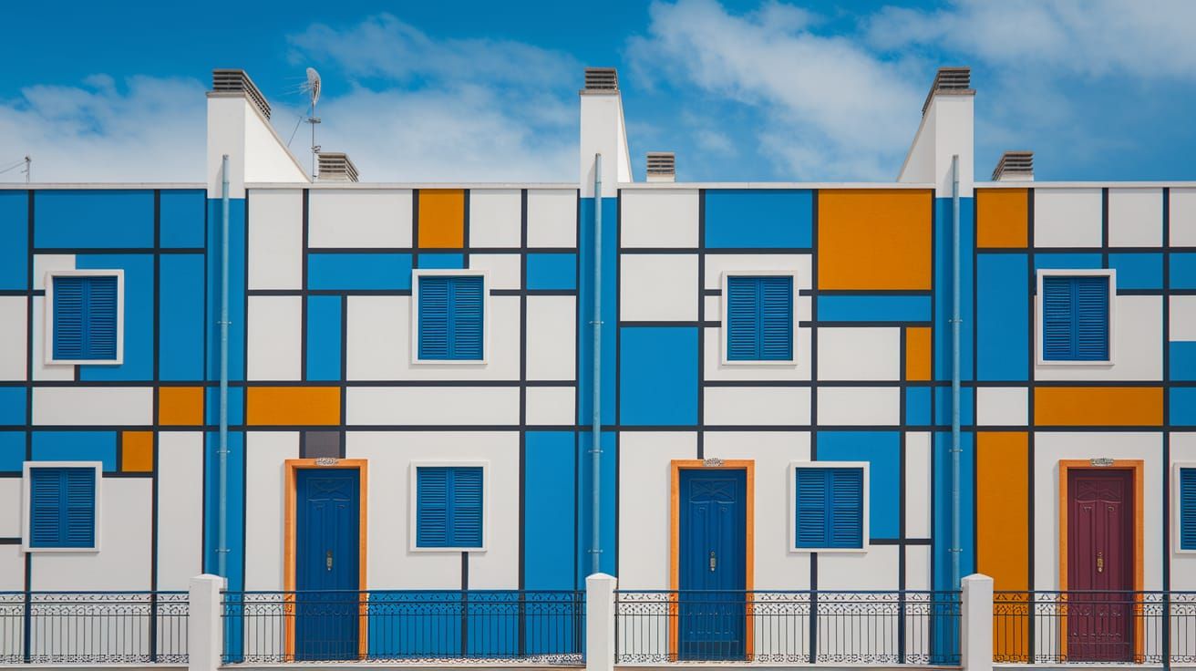 Mondrian-Inspired Houses in Tropical Paradise