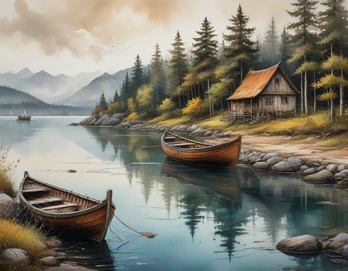 Viking Coastal Village in Earthy Splendor