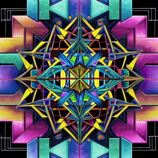 Bismuth showing and endless perfect pattern in biological li...