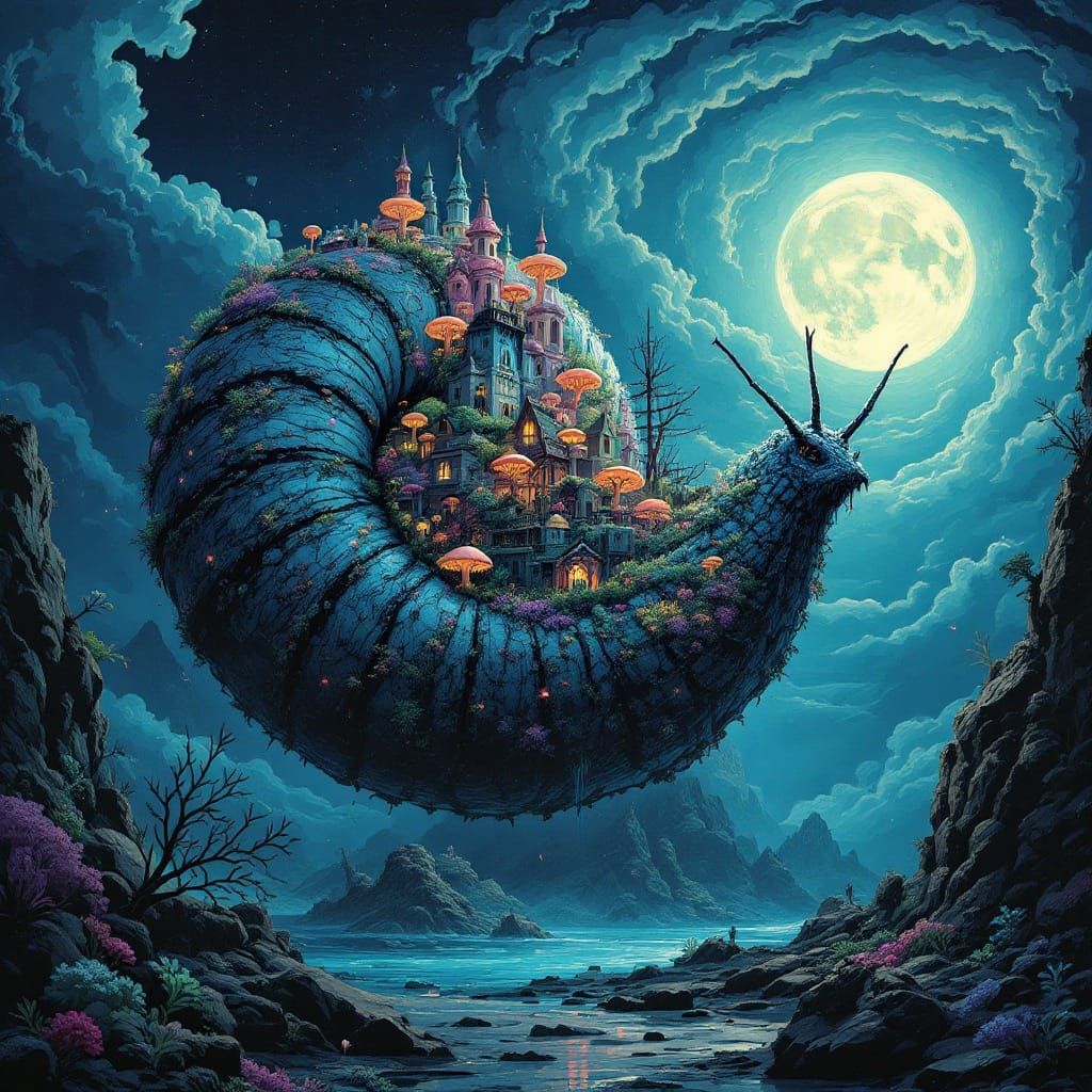 Surreal Underwater Metropolis in Ancient Coral