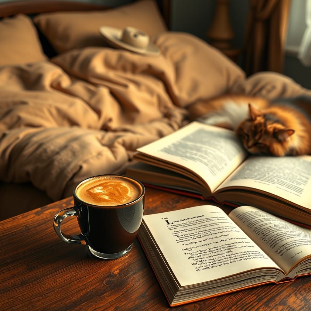 Cozy Morning Scene in Intimate Domestic Style