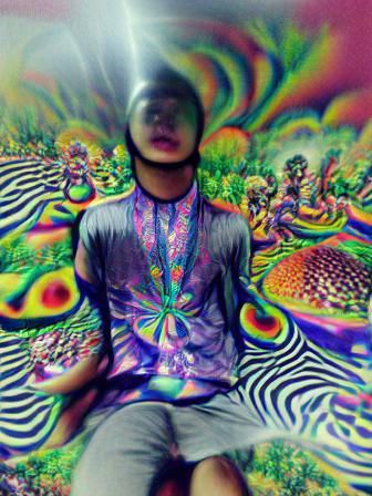 Colorful Psychedelic Swirl Pattern Art