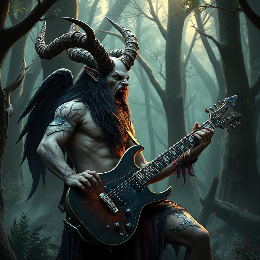 Enchanted Forest Satyr Shredder in Electric Guitar