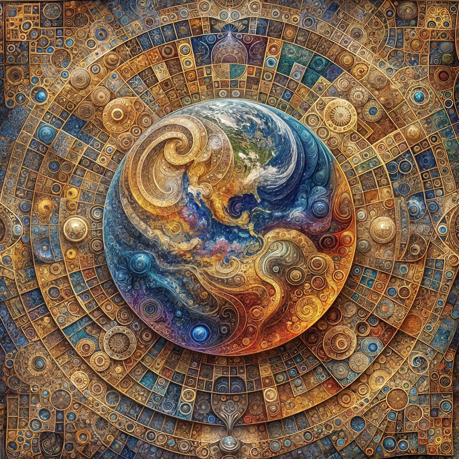 Fractal Earth: A Geometrically Intricate Design