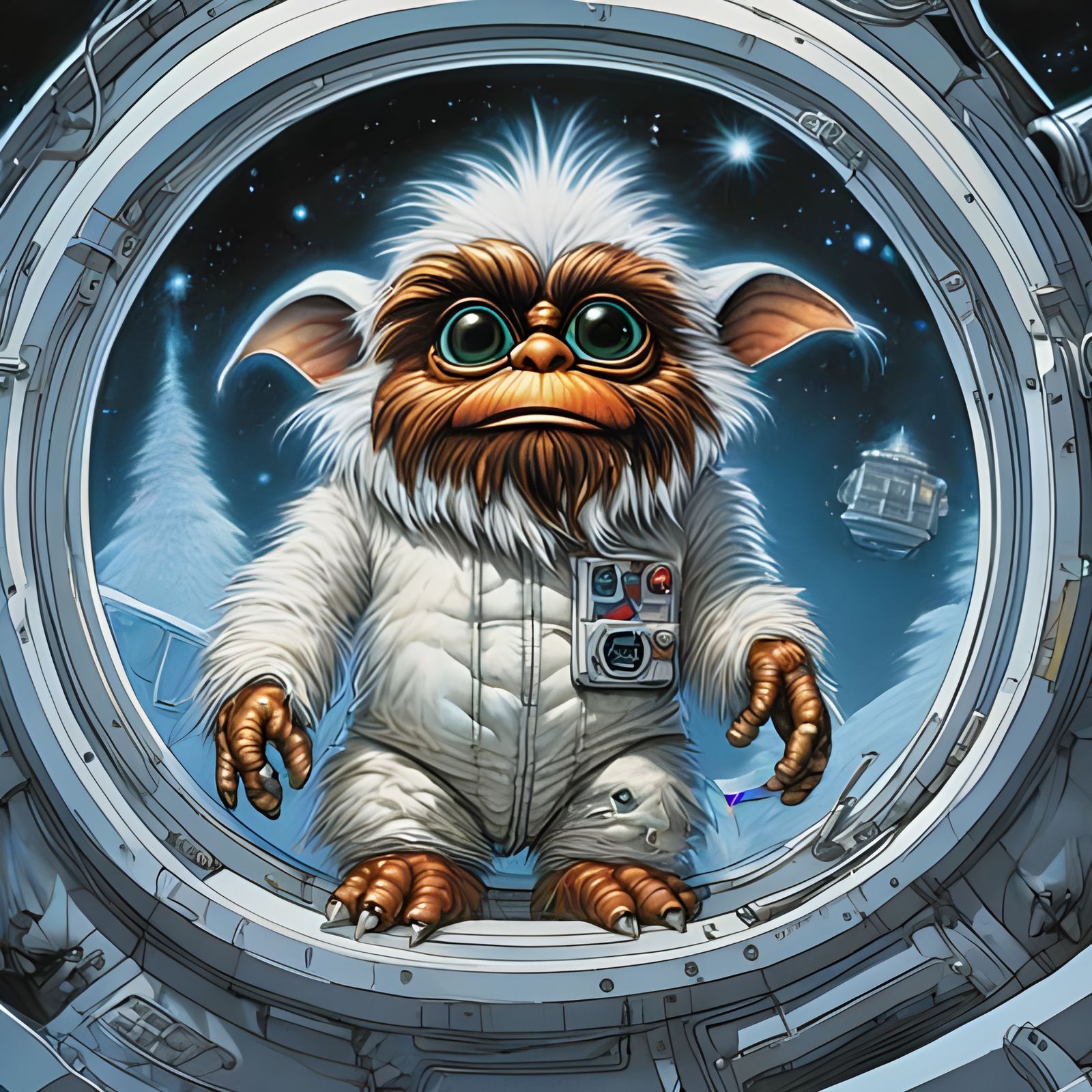 Gizmo as Abominable Snowman in Space Station