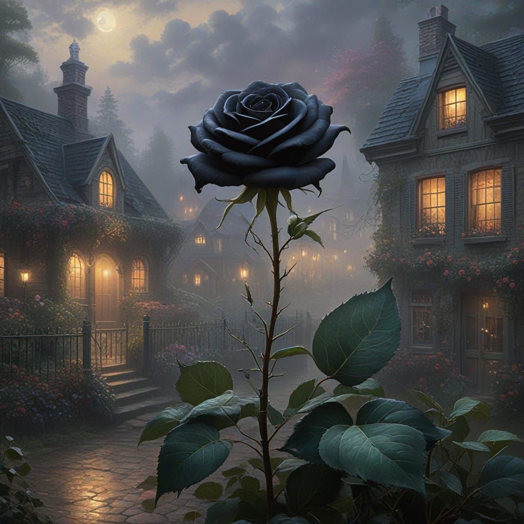 Whispers of Dark Elegance in Ethereal Florals