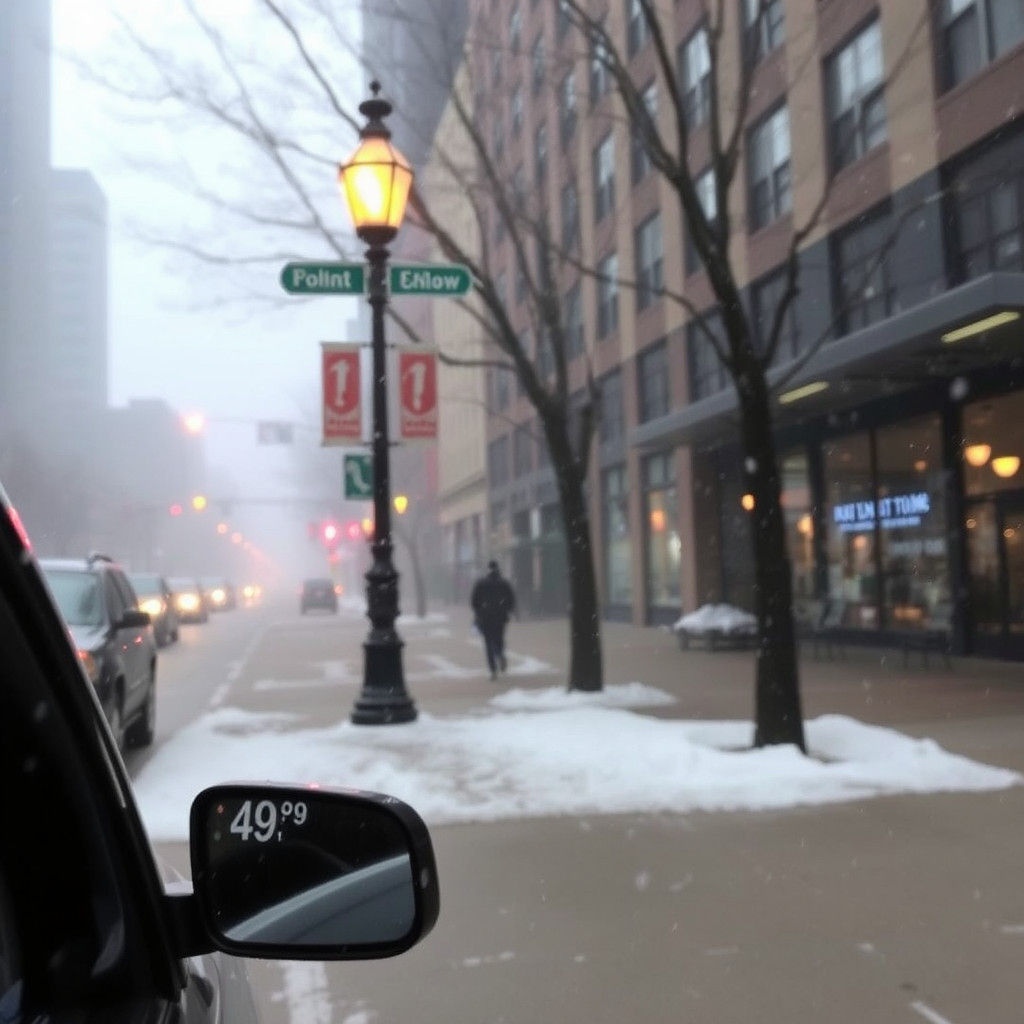 Winter's Arrival in Downtown Memphis