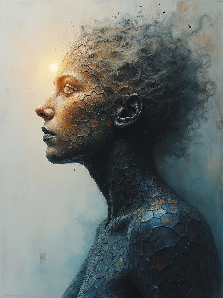 Lost in Art of Hollowness Airbrush Sculptural Rhythm