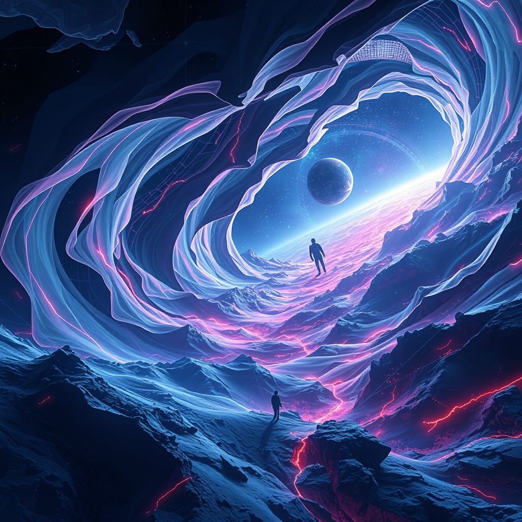 Cosmic Plane in Infinite Spirals with Delicate Folds of Ligh...