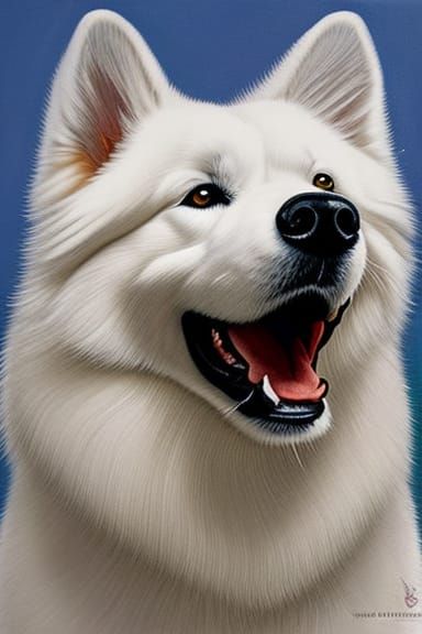 Samoyed dog.