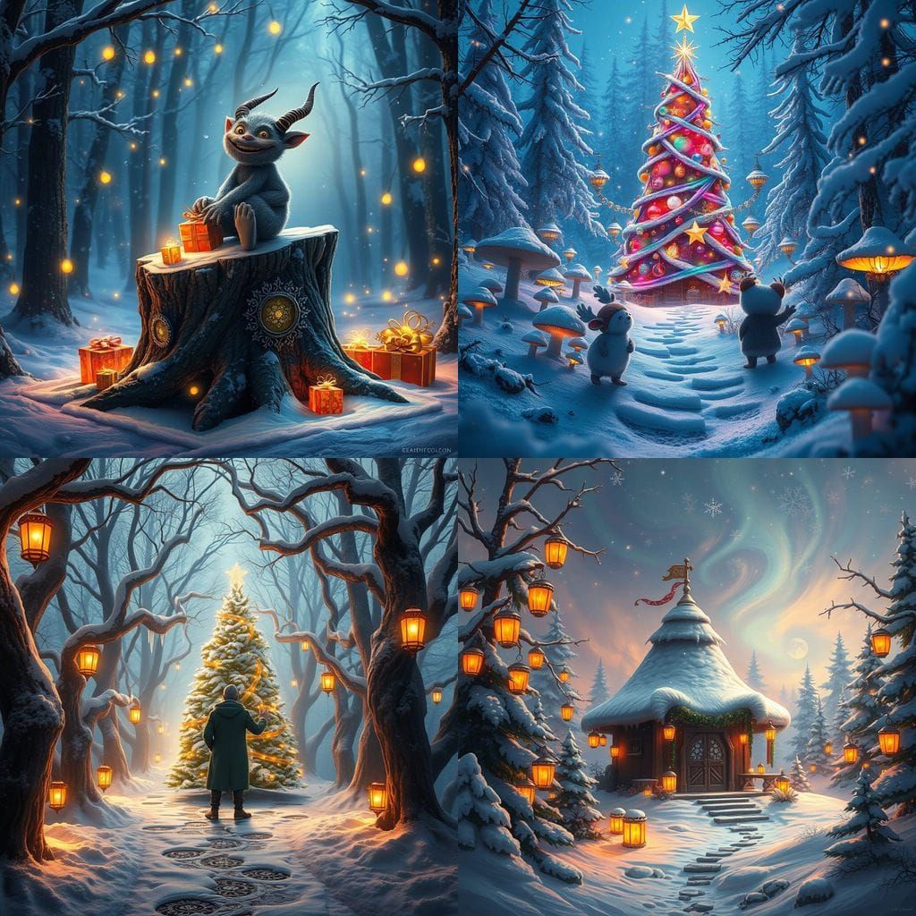 Grogu's Magical Christmas Fantasy