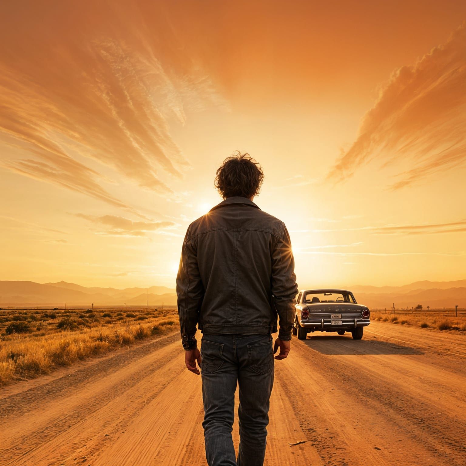 Rolling Wheels on a Desert Highway