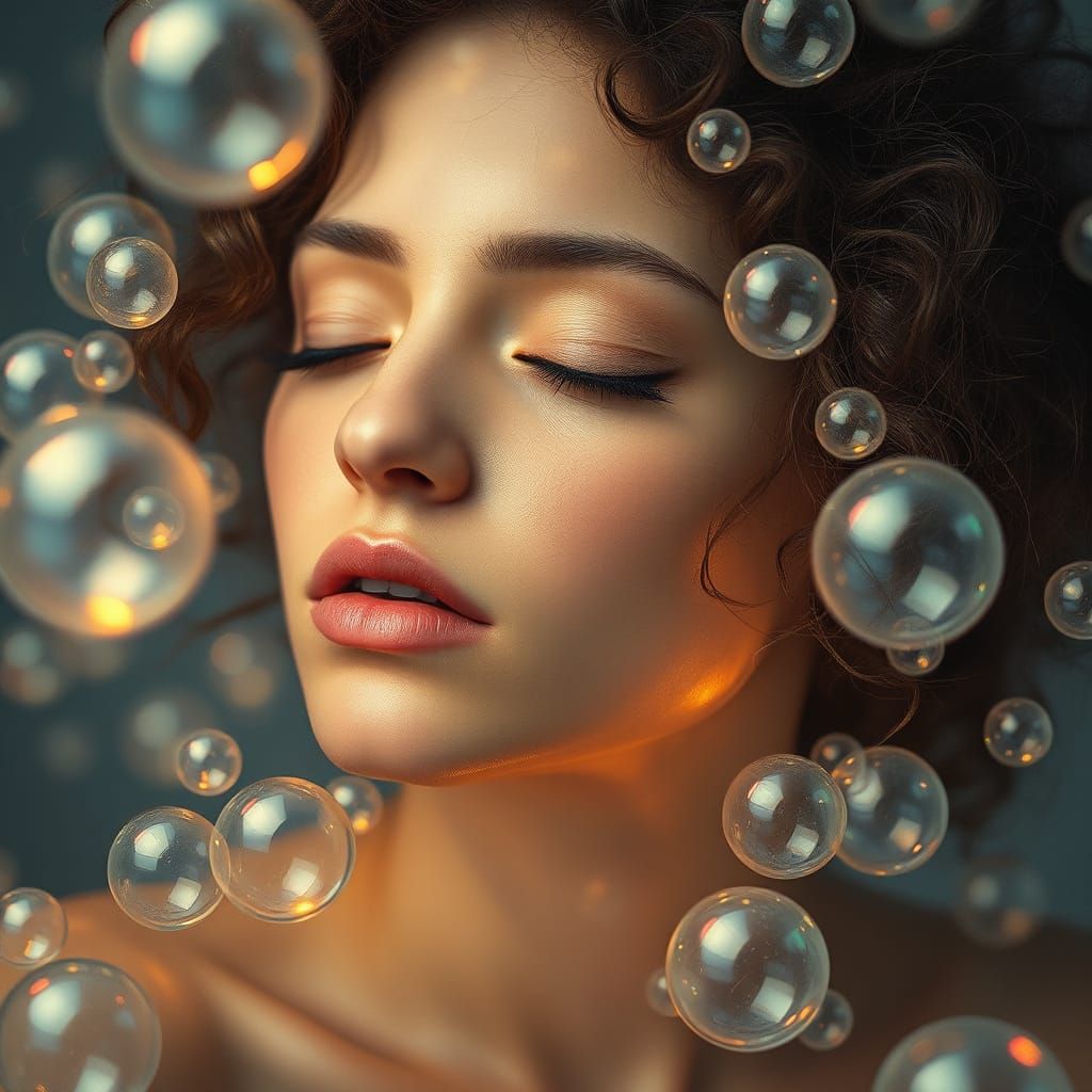 Surreal Goddess Radiates Love in Dreamlike Atmosphere