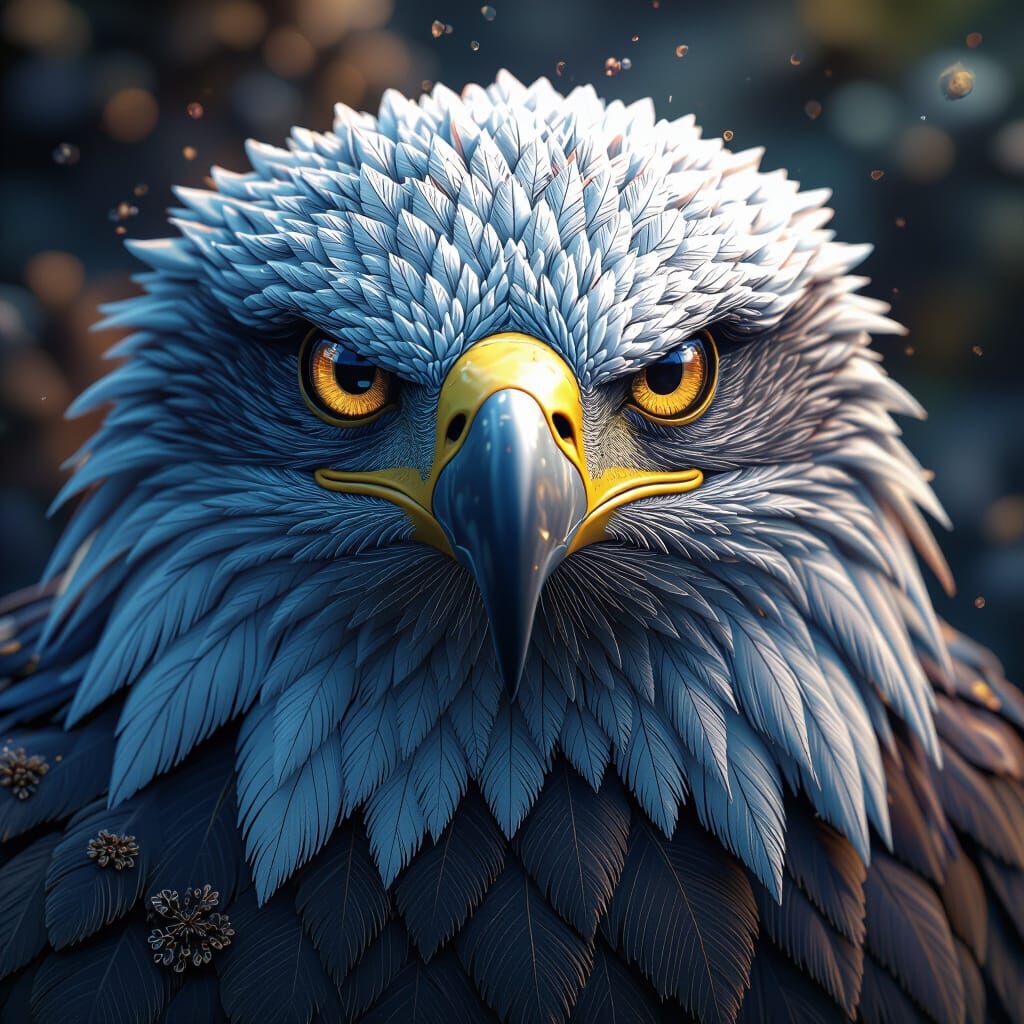 Microscopic Eagle's Eye, Ultra-Realistic 8K Detail